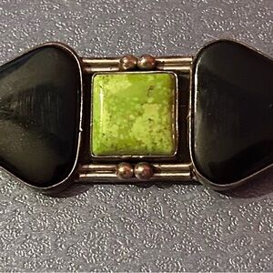 Native American Aaron Toadlena Navajo Signed Sterling Brooch